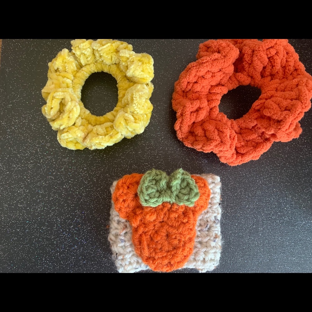 Crochet scrunchies